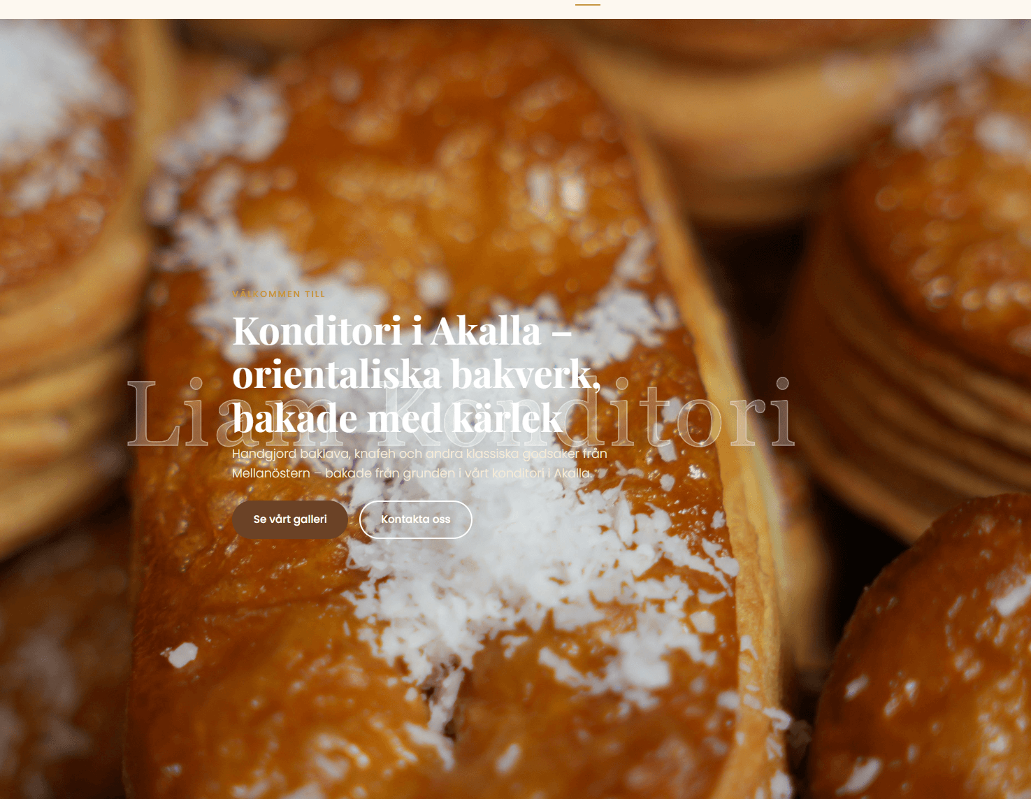 Liam Konditori – webbplats för konditori i Akalla